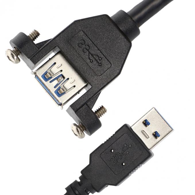 Schroefvergrendeling Micro Type C RJ45 Ethernet Mannelijk Vrouwelijk USB-paneel Montage kabel 4
