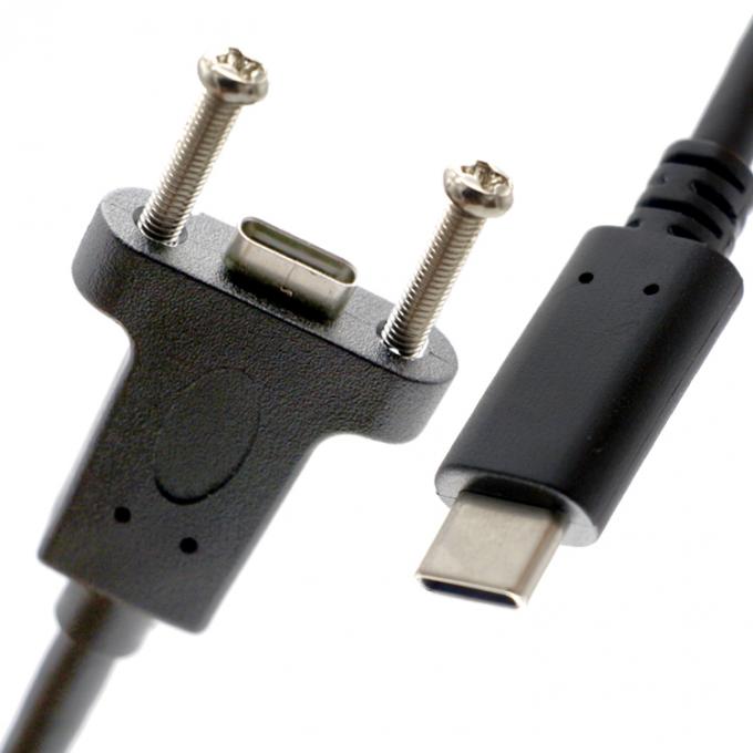 Schroefvergrendeling Micro Type C RJ45 Ethernet Mannelijk Vrouwelijk USB-paneel Montage kabel 6