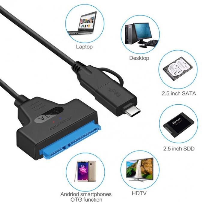 High Speed 5Gbps 2,5 inch SSD HDD Hard Disk Type C USB 3.0 Sata Adapter Kabel 5