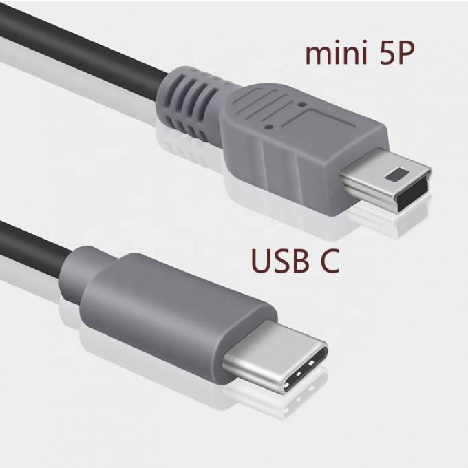 Data opladen USB Type C naar Mini 5 pin USB OTG adapter kabel voor camera telefoon video 1