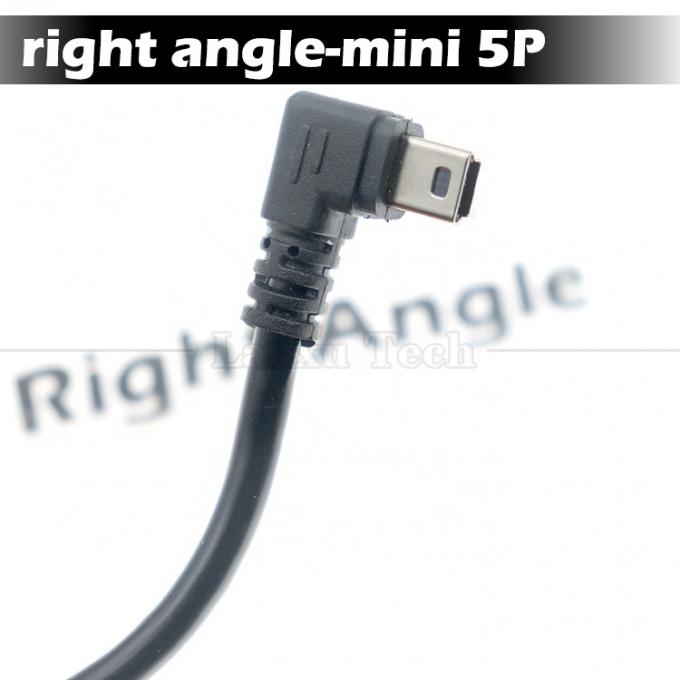 Op maat gemaakte 1m 2m 3m 90 graden opwaarts naar beneden Links-rechtshoek Gegevens opladen USB A Male tot Mini 5pin USB-verlengkabel voor camera 2