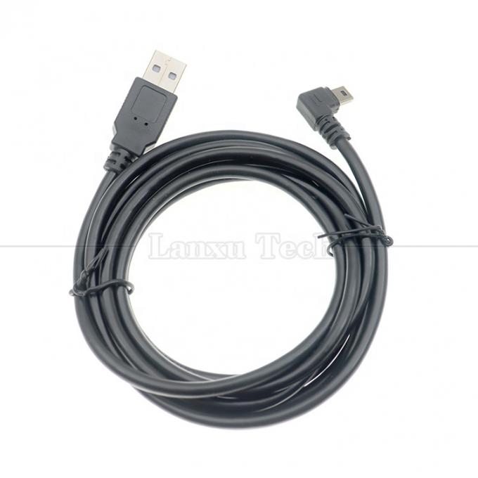 Op maat gemaakte 1m 2m 3m 90 graden opwaarts naar beneden Links-rechtshoek Gegevens opladen USB A Male tot Mini 5pin USB-verlengkabel voor camera 5