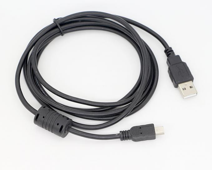 1m Digitale camera Magnetische ring Mini USB Data Charger kabel met Ferrite 8