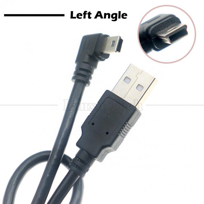 Aanpassing 90 graden linkerhoek USB A Male tot MINI 5P USB kabel voor PS3 controller camera 3