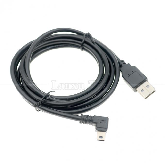 Aanpassing 90 graden linkerhoek USB A Male tot MINI 5P USB kabel voor PS3 controller camera 6
