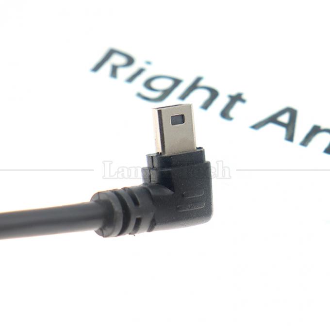 1m 2m 3m 5m 90 graden L-vorm Rechts Links Hoek USB 2.0 A Man tot Mini B 5 pin USB-datalading kabel voor MP3-camera 7