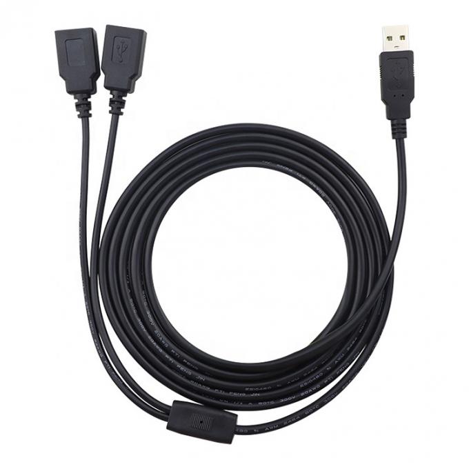 Custom OEM 2m 1 Man tot 2 Vrouw Y USB Splitter Cable voor opladen 2