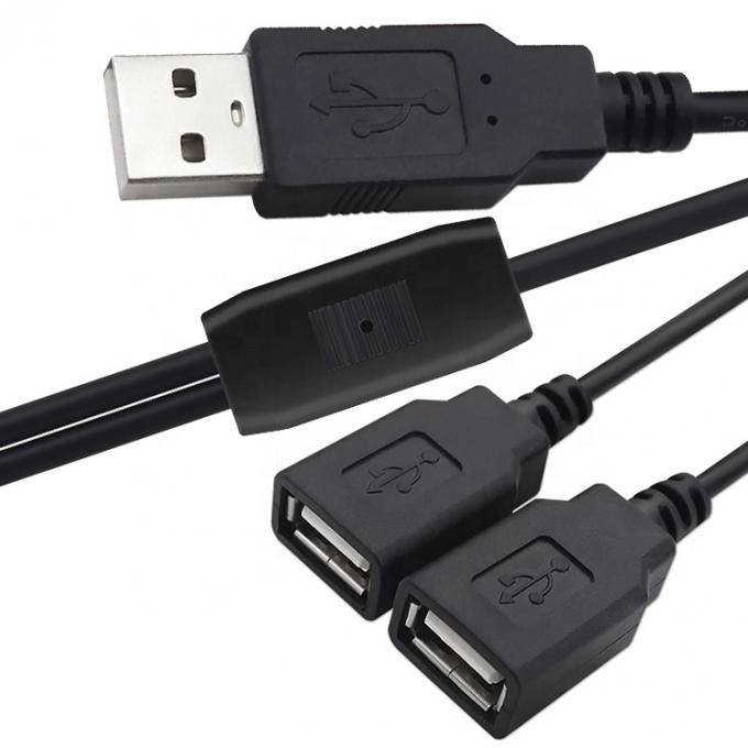Custom OEM 2m 1 Man tot 2 Vrouw Y USB Splitter Cable voor opladen 7