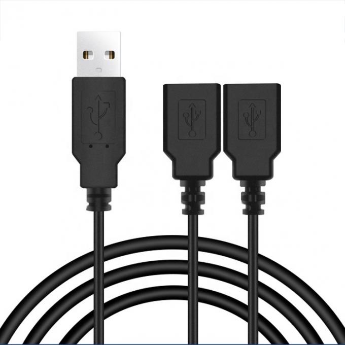 Custom OEM 2m 1 Man tot 2 Vrouw Y USB Splitter Cable voor opladen 3