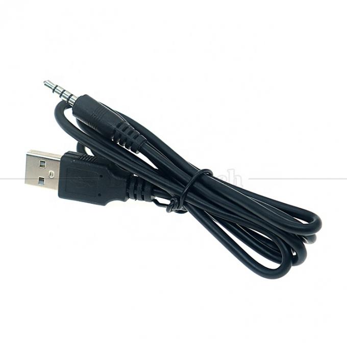 1M USB tot 3,5mm 4 polen DC Audio Jack Verlengkabel voor auto luidspreker 0