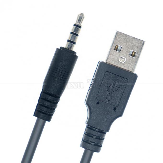 1M USB tot 3,5mm 4 polen DC Audio Jack Verlengkabel voor auto luidspreker 2