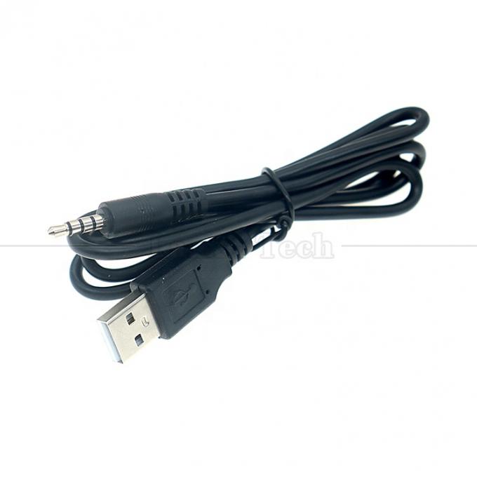 1M USB tot 3,5mm 4 polen DC Audio Jack Verlengkabel voor auto luidspreker 4
