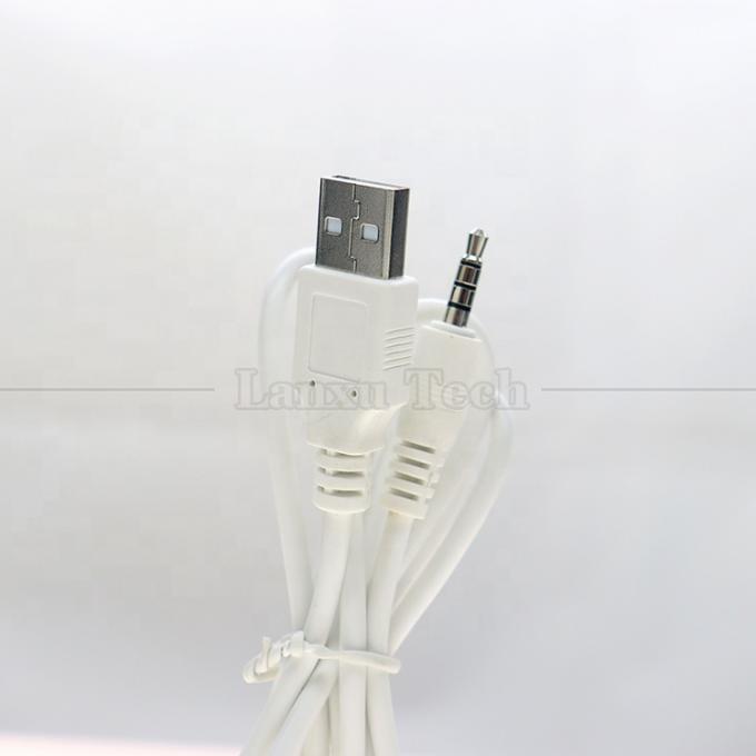 Sync Data Charging USB A Male to Aux 4 polen 3.5mm Audio DC Jack Adapter Charger kabel voor luidspreker koptelefoon 4