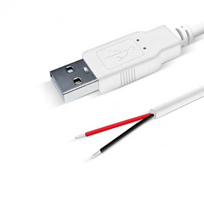 Custom 1m 2m 3m Witte USB A Man tot Open End Gelast Draad Breakout Extension Cable 5