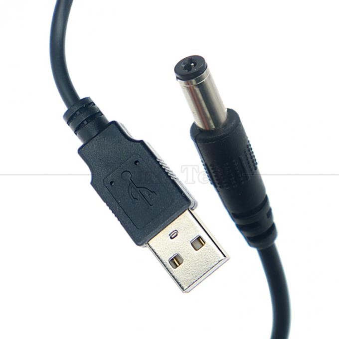 1M 2A 5V USB naar DC 5,5x2,1 mm Barrel Jack Power Charger Cable voor Led Light Lamp Speaker Fan Tablet Camera Router TV Box 4