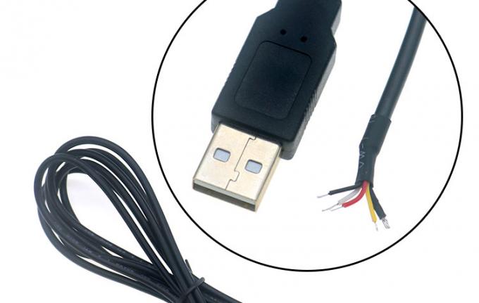 Schild USB A Man tot 4 kale draden Open End Pigtail Cable 6