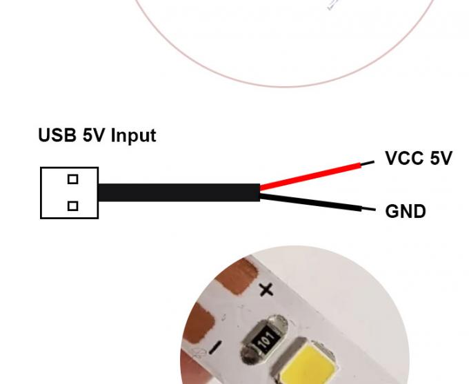 Hoge kwaliteit 5V USB 2.0 een man om te openen gestript kaal 2pin draden Eind pigtail kabel voor LED licht strooklamp 4