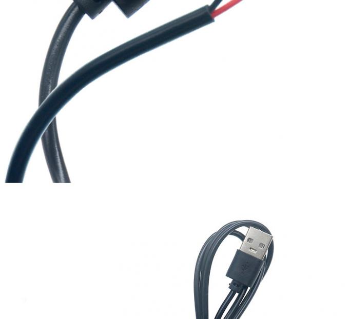 Hoge kwaliteit 5V USB 2.0 een man om te openen gestript kaal 2pin draden Eind pigtail kabel voor LED licht strooklamp 6