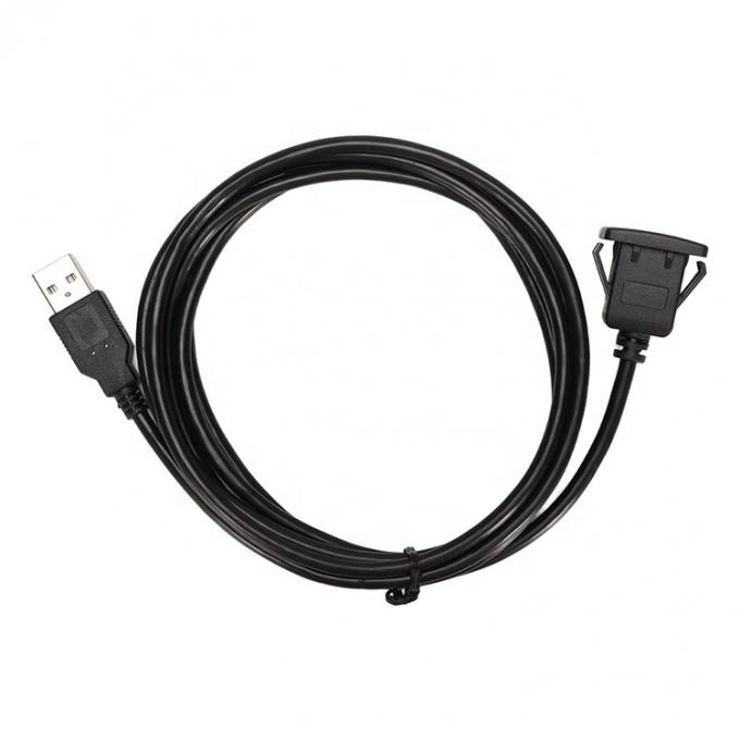 Waterdicht spoelpaneel Montage Man tot Vrouwelijk Socket USB-verlengdraad Kabel voor auto Truck Boot Motorfiets Dashboard 3