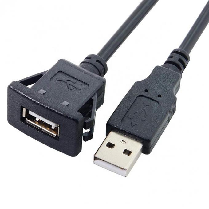 Waterdicht spoelpaneel Montage Man tot Vrouwelijk Socket USB-verlengdraad Kabel voor auto Truck Boot Motorfiets Dashboard 1