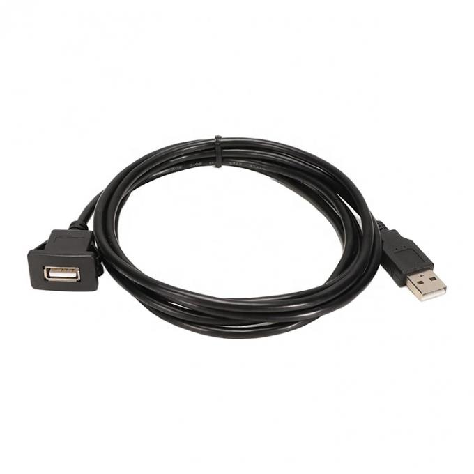 Waterdicht spoelpaneel Montage Man tot Vrouwelijk Socket USB-verlengdraad Kabel voor auto Truck Boot Motorfiets Dashboard 2