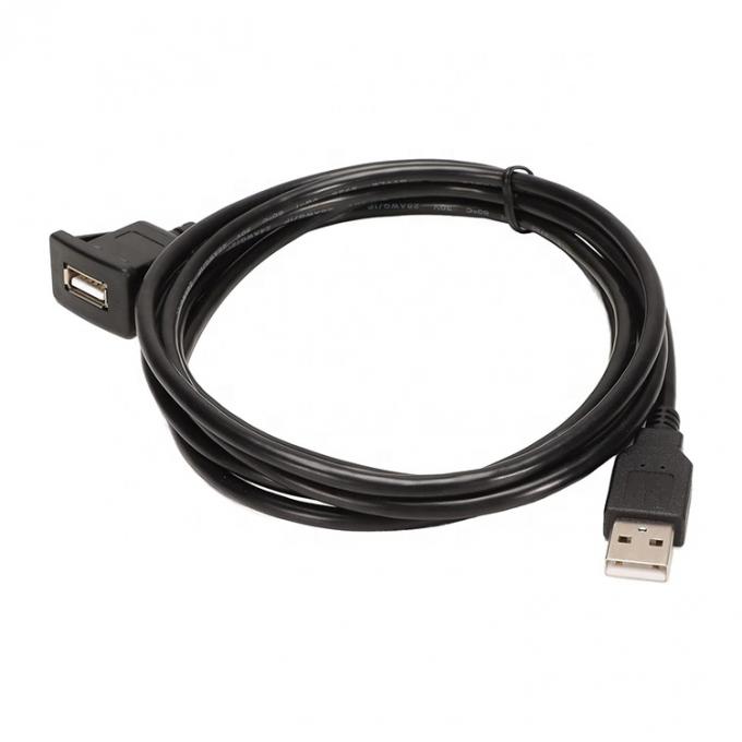 Waterdicht spoelpaneel Montage Man tot Vrouwelijk Socket USB-verlengdraad Kabel voor auto Truck Boot Motorfiets Dashboard 5