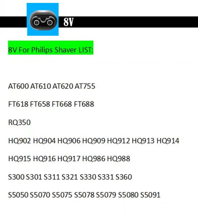 Hoge kwaliteit vervangende 15V 8V 4.3V USB-ladderkabel voor Philips 7