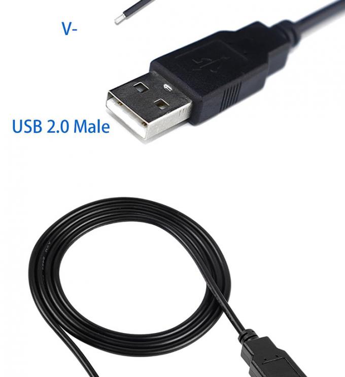 5V USB tot open gestript geblokkeerde lege draden Eind Pigtail Power Charger Cable voor LED Strip Light Lamp 5