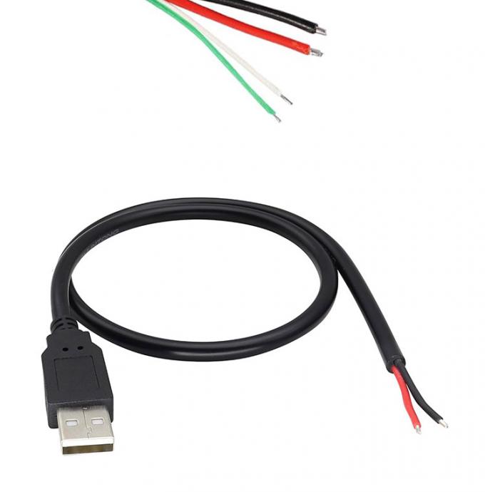 5V USB tot open gestript geblokkeerde lege draden Eind Pigtail Power Charger Cable voor LED Strip Light Lamp 10