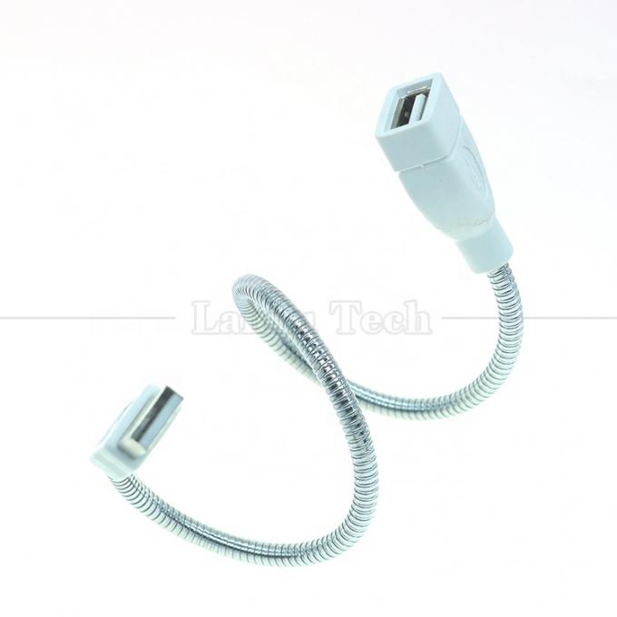 Flexibel metalen roestvrij slang man tot vrouw USB-oplaadverlengingsadapterkabel voor LED-lampventilator 3