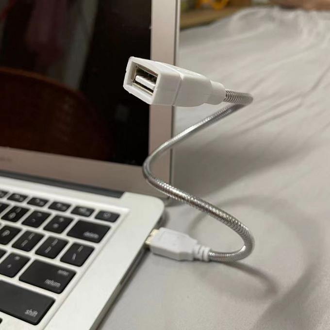 Flexibel metalen roestvrij slang man tot vrouw USB-oplaadverlengingsadapterkabel voor LED-lampventilator 6