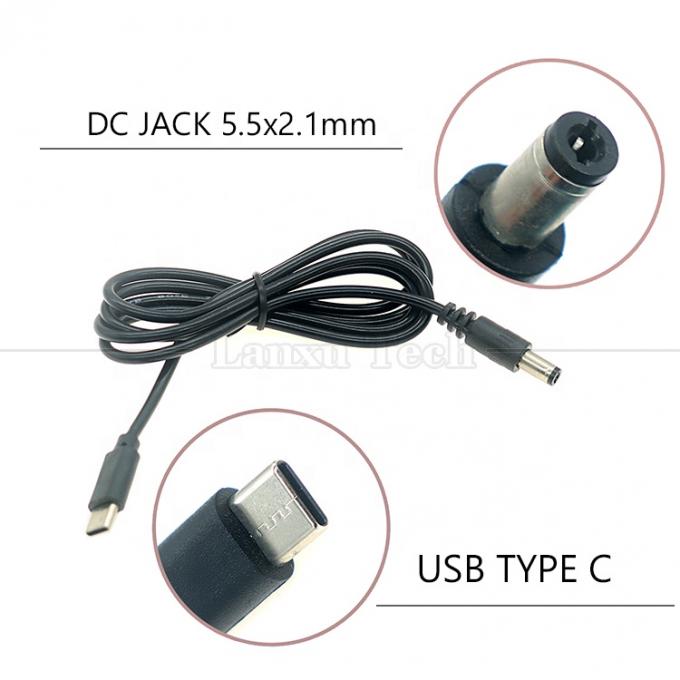 PD Charging 3A 9V 12V 15V 20V USB Type C naar DC 5.5x2.1mm Jack Adapter Converter Cable voor Wifi Router Modem Projector Camera 1