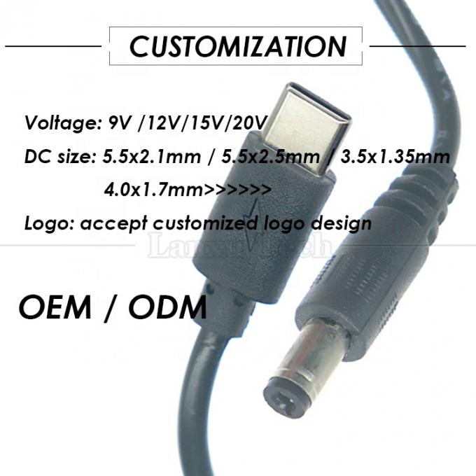 PD Charging 3A 9V 12V 15V 20V USB Type C naar DC 5.5x2.1mm Jack Adapter Converter Cable voor Wifi Router Modem Projector Camera 5