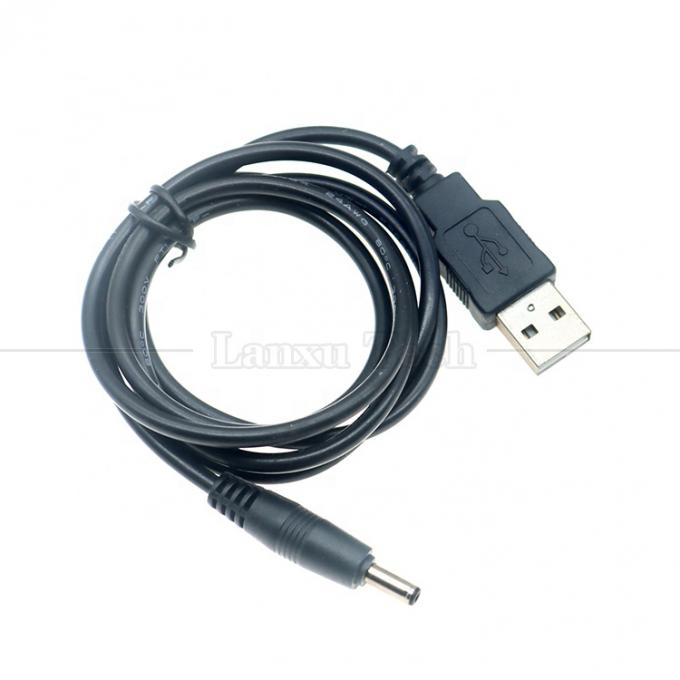 1 meter USB Male to DC Barrel Jack 3,5 mm 1,35 mm Power Charger Cable voor Router Speaker 0
