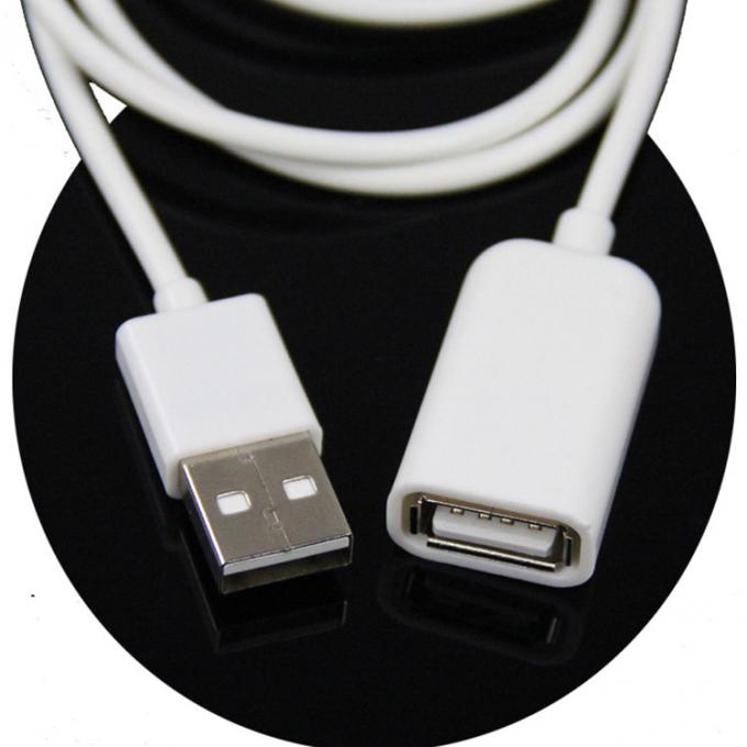 Hoge kwaliteit 1M Wit Man tot Vrouw USB 2.0 Type A Uitbreidingsdata-opladerkabel voor computermeubeltasjes 2