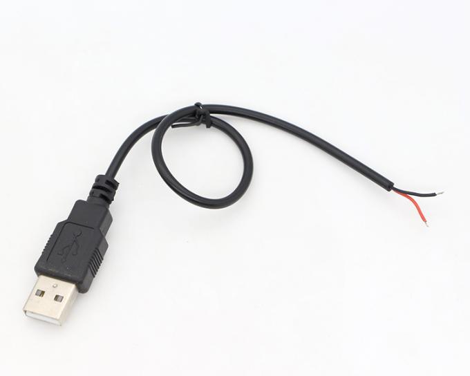 USB 2.0 Een man om te openen Stripped 2 Tined Soldering Bare Wire End Pigtail Cable 5