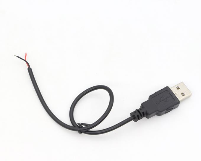 USB 2.0 Een man om te openen Stripped 2 Tined Soldering Bare Wire End Pigtail Cable 6