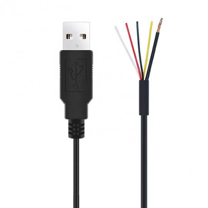 CUSTOM Shield USB 2.0 een man tot gestript geblokkeerd 4 draden open eind staart kaal eind kabel 6