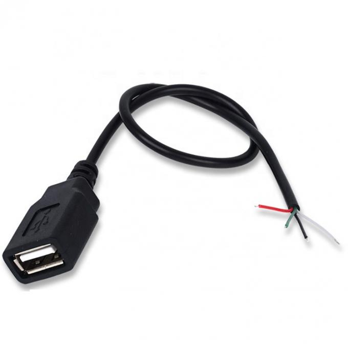 Mannelijk Vrouwelijk USB 2.0 Type A Plug to Free End Tinned Open Pigtail Wire Charger Cable voor LED strip 3
