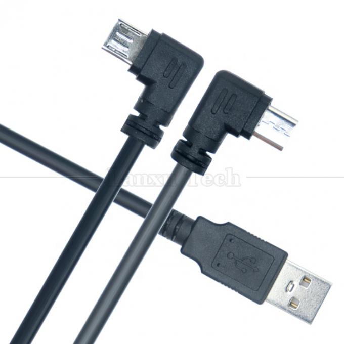 1M 2M 3M 5M Gegevens opladen 90 graden rechts naar boven links naar beneden hoek Micro V8 USB kabel 2