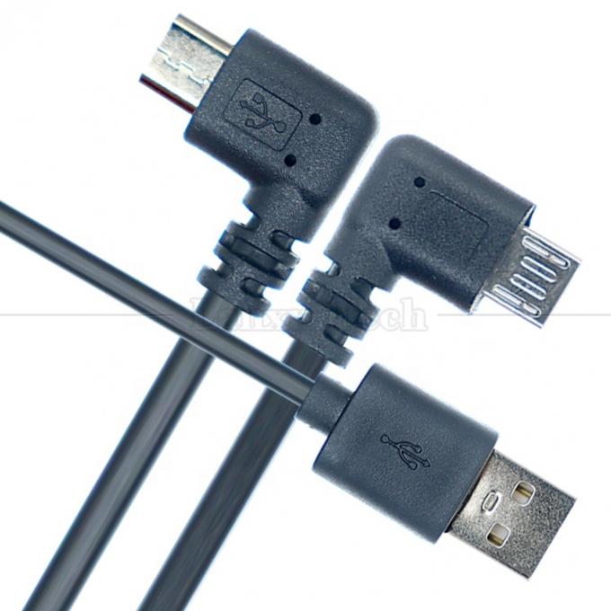 90 graden rechthoekig USB naar Micro B-data-oplaadcable voor telefoon tablet digitale camera GPS 1