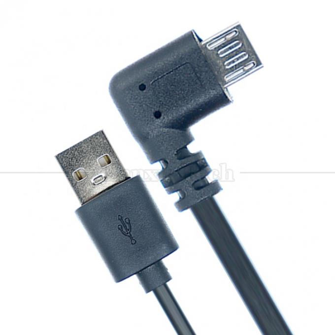 90 graden rechthoekig USB naar Micro B-data-oplaadcable voor telefoon tablet digitale camera GPS 2
