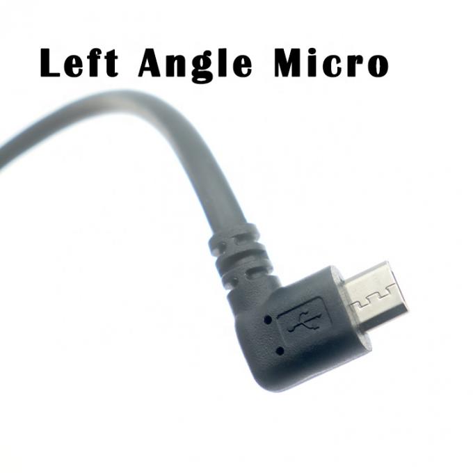 Op maat gemaakte 1m 2m 3m 5m 90 graden Linkshoek Micro B 5p naar USB A Mannelijke kabel 1