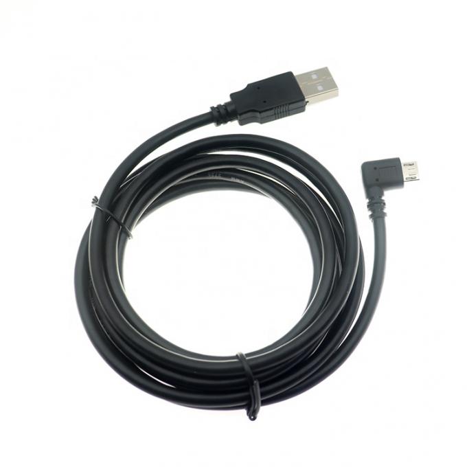 Op maat gemaakte 1m 2m 3m 5m 90 graden Linkshoek Micro B 5p naar USB A Mannelijke kabel 3