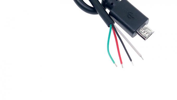 OEM Custom Micro B V8 5 Pin USB Mannelijk tot Open Pigtail Bare Drones Kabel 4