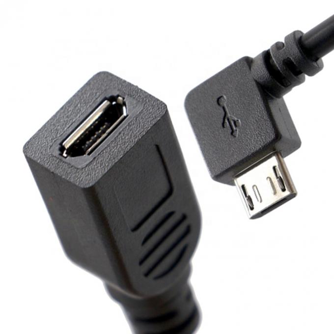 90 graden links rechts omhoog naar beneden hoek man tot vrouw Micro B USB 2.0 verlengkabel 2