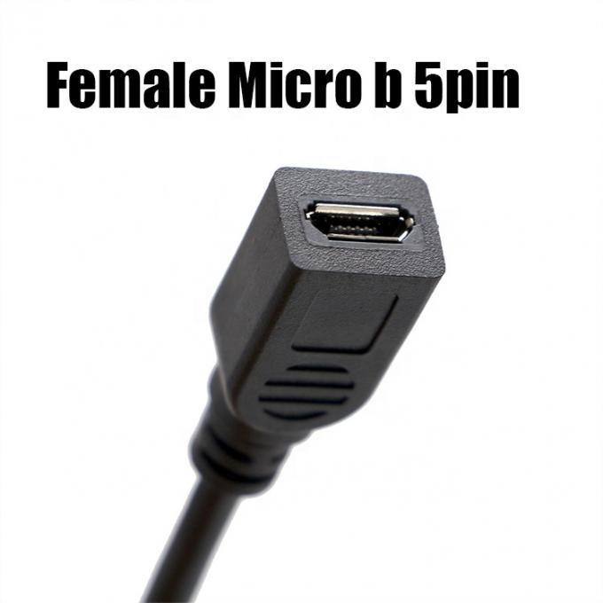 90 graden links rechts omhoog naar beneden hoek man tot vrouw Micro B USB 2.0 verlengkabel 3