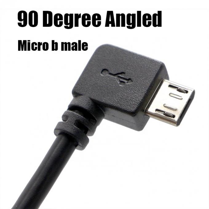 90 graden links rechts omhoog naar beneden hoek man tot vrouw Micro B USB 2.0 verlengkabel 4