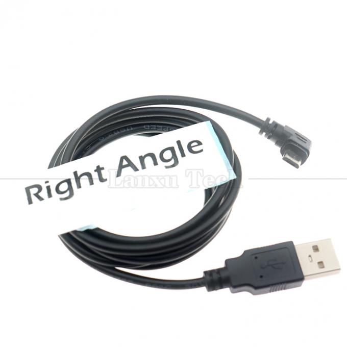 Aanpassing 1m 2m 3m 90 graden rechthoek Micro B V8 aansluiting op USB-uitbreidingsdata-opladerkabel 3