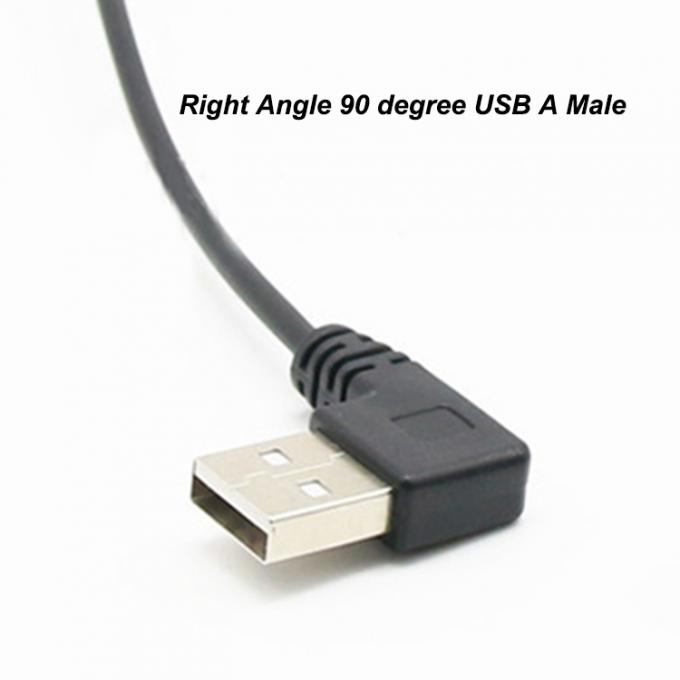 CUSTOM 1M 90 graden rechthoek USB A Man tot Micro b Man Spring Coiled USB kabel 3